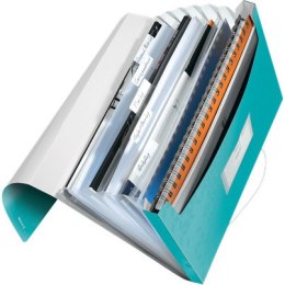 Teczka PP z gumką Leitz Wow A4 6 przegródek, JASNOZIELONY
