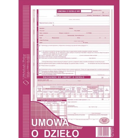 UMOWA O DZIEŁO Z RACHUNKIEM (O+1K) MICHALCZYK I PROKOP A4 UMOWA O DZIEŁO Z RACHUNKIEM (O+1K) MICHALCZYK I PROKOP A4