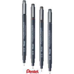 Cienkopis Pentel PointLiner 0.5mm szary, SZARY