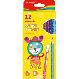 Kredki ołówkowe Keyroad Erasable 12 kolorów