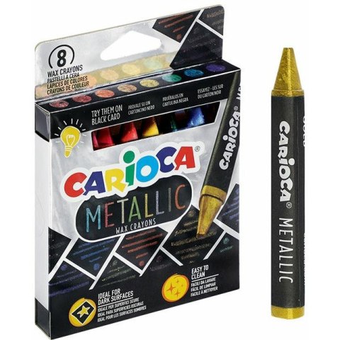 Kredki świecowe Carioca Metallic 8 kolorów Kredki świecowe Carioca Metallic 8 kolorów