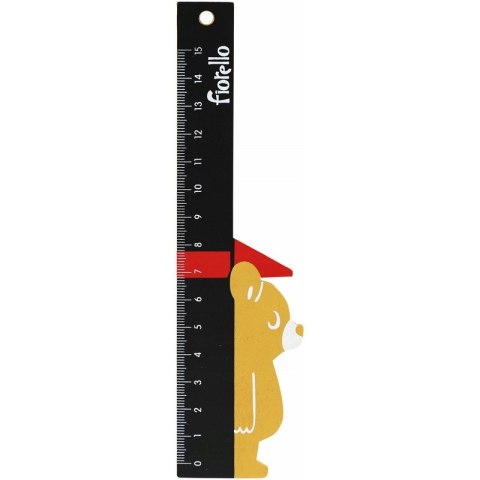 Linijka drewniana Fiorello 15cm miś miarka Linijka drewniana Fiorello 15cm miś miarka