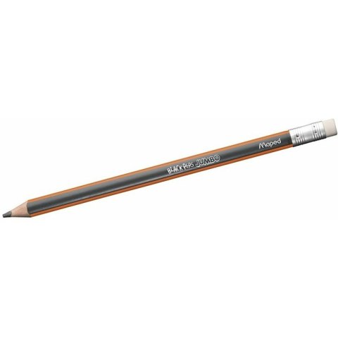 Ołówek Maped Black'Peps Jumbo HB z gumką Ołówek Maped Black'Peps Jumbo HB z gumką