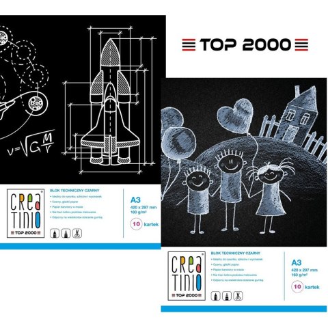 Blok techniczny Top 2000 Creatinio A3/10k czarny Blok techniczny Top 2000 Creatinio A3/10k czarny