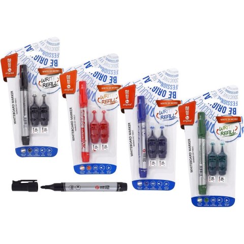 Marker do tablic MemoBe MM010 (+ 2 tusze) czerwony, CZERWONY Marker do tablic MemoBe MM010 (+ 2 tusze) czerwony, CZERWONY
