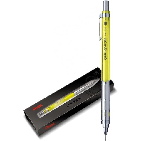 Ołówek automatyczny Pentel GraphGear 300 0.9mm żółty, ŻÓŁTY Ołówek automatyczny Pentel GraphGear 300 0.9mm żółty, ŻÓŁTY