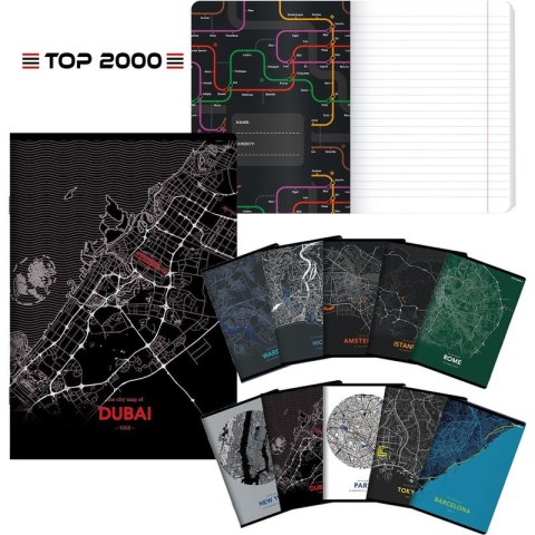 Zeszyt Top 2000 Monochrome Mapping A5/96k linia Zeszyt Top 2000 Monochrome Mapping A5/96k linia
