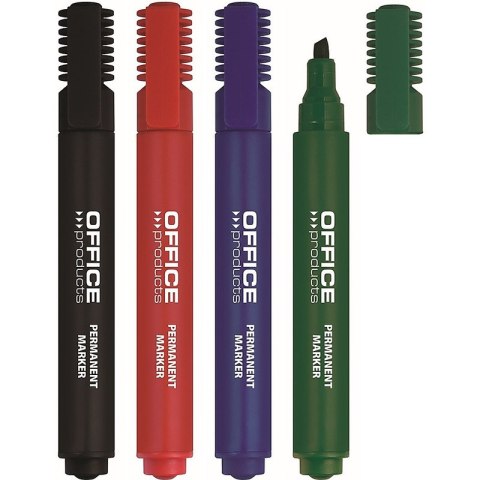 Marker permanentny Office Products 1-5mm ścięty czarny, CZARNY Marker permanentny Office Products 1-5mm ścięty czarny, CZARNY