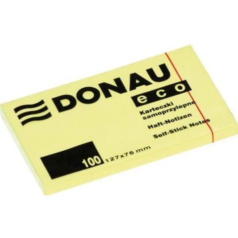 BLOCZEK DONAU ECO 127 X 76 MM ŻÓŁTY ECO 100 KARTEK SAMOPRZYLEPNY BLOCZEK DONAU ECO 127 X 76 MM ŻÓŁTY ECO 100 KARTEK SAMOPRZYLEPNY
