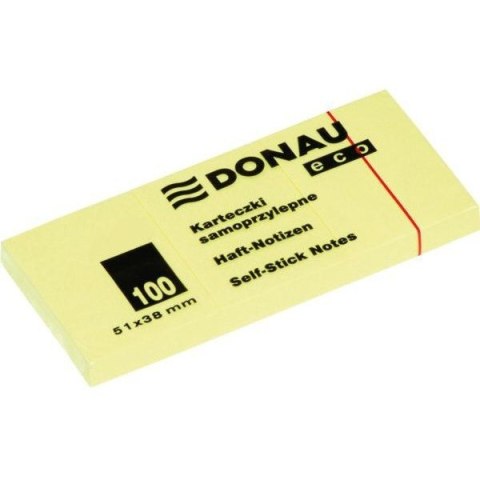 BLOCZEK DONAU ECO 51 X 38 MM ŻÓŁTY ECO 3 SZTUKI PO 100 KARTEK SAMOPRZYLEPNY BLOCZEK DONAU ECO 51 X 38 MM ŻÓŁTY ECO 3 SZTUKI PO 100 KARTEK SAMOPRZYLEPNY