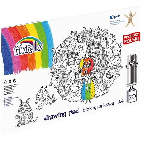 Blok rysunkowy Fiorello A4/20k biały Blok rysunkowy Fiorello A4/20k biały