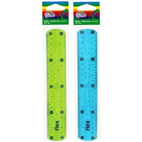 Linijka plastikowa Fiorello 20cm elastyczna Linijka plastikowa Fiorello 20cm elastyczna