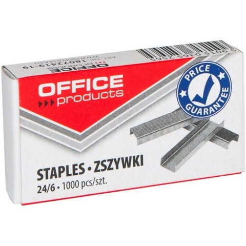ZSZYWKI OFFICE PRODUCTS 24/6 1000 SZT, SREBRNY ZSZYWKI OFFICE PRODUCTS 24/6 1000 SZT, SREBRNY