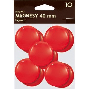 Magnesy do tablic Grand śr.40mm czerwone (10) Magnesy do tablic Grand śr.40mm czerwone (10)