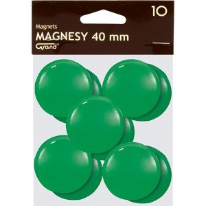 Magnesy do tablic Grand śr.40mm zielone (10) Magnesy do tablic Grand śr.40mm zielone (10)