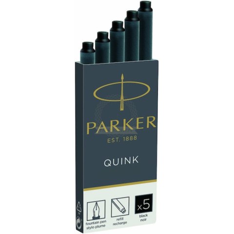 NABOJE ATRAMENTOWE PARKER QUINK CZARNE (5) NABOJE ATRAMENTOWE PARKER QUINK CZARNE (5)