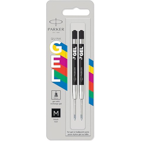 Wkłady żelowe Parker Quink Gel M czarne Wkłady żelowe Parker Quink Gel M czarne