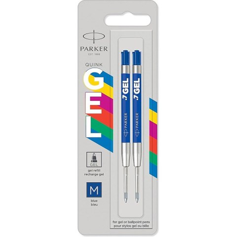 Wkłady żelowe Parker Quink Gel M niebieske Wkłady żelowe Parker Quink Gel M niebieske