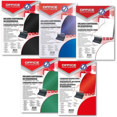 Okładki do bindowania OFFICE PRODUCTS, karton, A4, Okładki do bindowania OFFICE PRODUCTS, karton, A4,