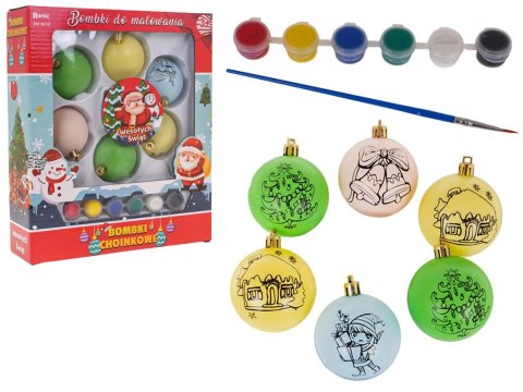 Zestaw Bombek Choinkowych z Farbkami