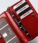 Pionowy portfel damski z bawolej skóry, zamykany na zatrzask, RFID - Rovicky Pionowy portfel damski z bawolej skóry, zamykany na zatrzask, RFID - Rovicky