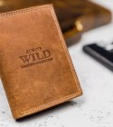 Męski portfel skórzany z zewnętrzną kieszonką do płatności - Always Wild Męski portfel skórzany z zewnętrzną kieszonką do płatności - Always Wild