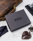 Męski portfel skórzany z zewnętrzną kieszonką do płatności - Always Wild Męski portfel skórzany z zewnętrzną kieszonką do płatności - Always Wild