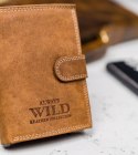 Męski portfel skórzany z zewnętrzną kieszonką do płatności - Always Wild Męski portfel skórzany z zewnętrzną kieszonką do płatności - Always Wild