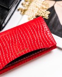Lakierowany portfel z elegancki wzorem croco - Peterson Lakierowany portfel z elegancki wzorem croco - Peterson