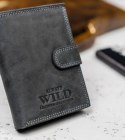 Męski portfel skórzany z zewnętrzną kieszonką do płatności - Always Wild Męski portfel skórzany z zewnętrzną kieszonką do płatności - Always Wild