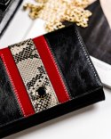 Elegancki portfel damski ze wzorem wężowej skóry RFID - Peterson Elegancki portfel damski ze wzorem wężowej skóry RFID - Peterson