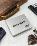Elegancki portfel męski z membraną antyskimmingową - Rovicky Elegancki portfel męski z membraną antyskimmingową - Rovicky