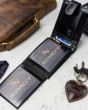 Elegancki portfel męski z membraną antyskimmingową - Rovicky Elegancki portfel męski z membraną antyskimmingową - Rovicky