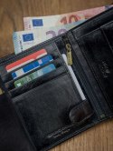 Klasyczny portfel skórzany zamykany na zatrzask — Rovicky Klasyczny portfel skórzany zamykany na zatrzask — Rovicky