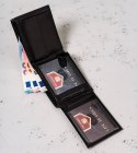 Mały, skórzany portfel męski w orientacji poziomej z systemem RFID — Peterson Mały, skórzany portfel męski w orientacji poziomej z systemem RFID — Peterson