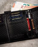 Zestaw prezentowy carbon z portfelem i brelokiem — Peterson Zestaw prezentowy carbon z portfelem i brelokiem — Peterson