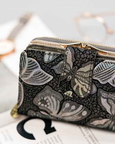 Skórzany portfel damski z systemem RFID - Peterson