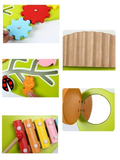 TABLICA SENSORYCZNA MANIPULACYJNA MONTESSORI KROKODYL