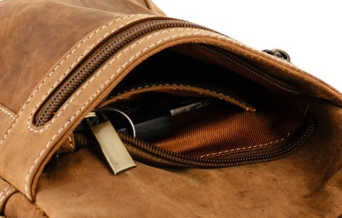 Męska listonoszka z bydlęcej skóry naturalnej - Always Wild