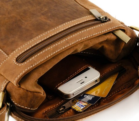 Męska listonoszka z bydlęcej skóry naturalnej - Always Wild