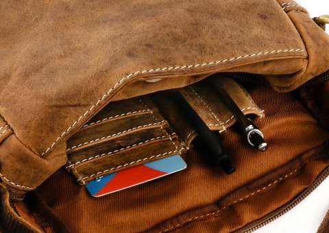 Męska listonoszka z bydlęcej skóry naturalnej - Always Wild