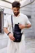 Skórzana listonoszka męska na ramię - Peterson