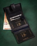 Klasyczny, skórzany portfel męski na zatrzask - Rovicky Klasyczny, skórzany portfel męski na zatrzask - Rovicky