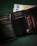 Skórzany portfel męski bez zapięcia zewnętrznego - Peterson Skórzany portfel męski bez zapięcia zewnętrznego - Peterson