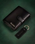 Zestaw prezentowy: elegancki, skórzany portfel męski i brelok - Rovicky Zestaw prezentowy: elegancki, skórzany portfel męski i brelok - Rovicky