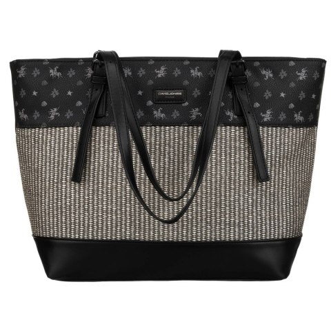 Duża shopperka damska na regulowanych uchwytach - David Jones