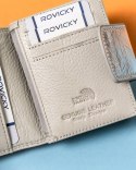 Mały, elegancki skórzany portfel damski na zatrzask i bigiel - Lorenti Mały, elegancki skórzany portfel damski na zatrzask i bigiel - Lorenti