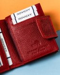 Stylowy, skórzany portfel damski na zatrzask i bigiel - Lorenti Stylowy, skórzany portfel damski na zatrzask i bigiel - Lorenti