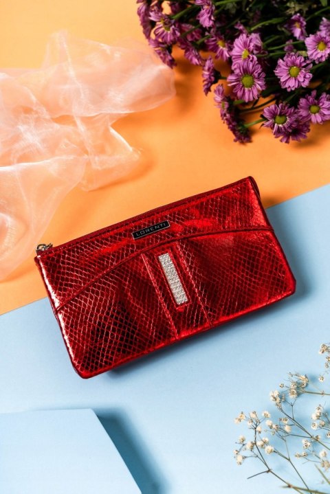 Duży portfel damski na zamek wykonany ze skóry naturalnej - Lorenti