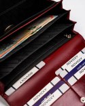Duży, skórzany portfel damski na zatrzask z systemem RFID - Rovicky Duży, skórzany portfel damski na zatrzask z systemem RFID - Rovicky